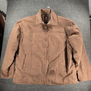 Flight Outfitters Bush Pilot Jacket Mens XLG Brown Canvas Sherpa Lined Insulated